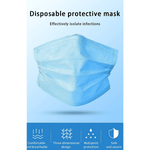 100pcs Disposable  Anti dust mask mouth korean blue Face Mask